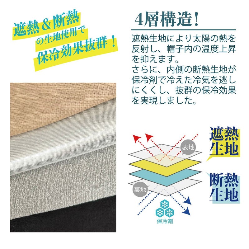 4層構造 極寒保冷帽子